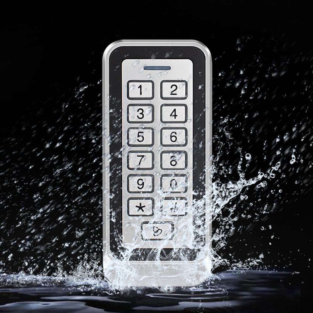 1 Pcs Metal Waterproof Access Control Machine Metal Drawing On The Surface Waterproof And Dustproof Backlight Button