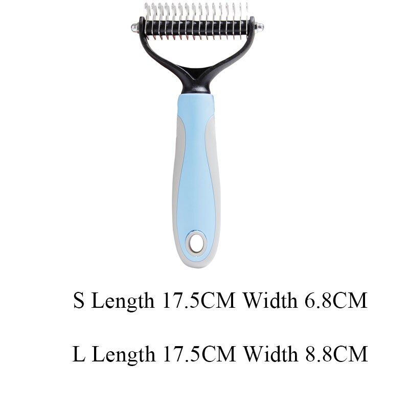 Hondenvacht, haarknotverwijderaar, hark, verzorgingsborstel, kam, metalen hondenborstel, kort haar, silecicone hondentrimmer