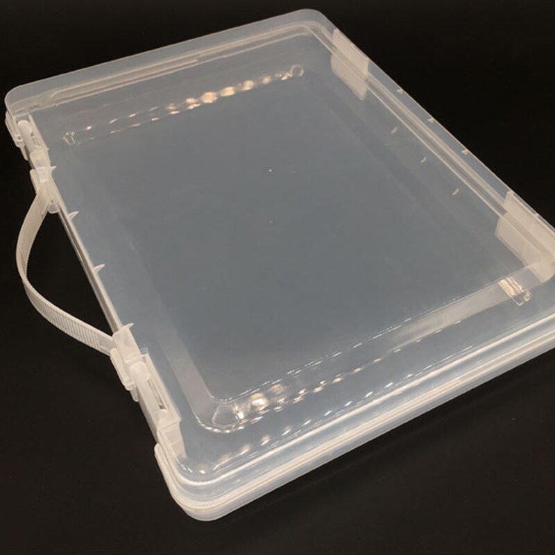 Transparante Handheld File Organizer Case Bestanden Map Waterdichte Documenten Storage Case Dubbele Gesp Sloten Voor Kantoor Reizen