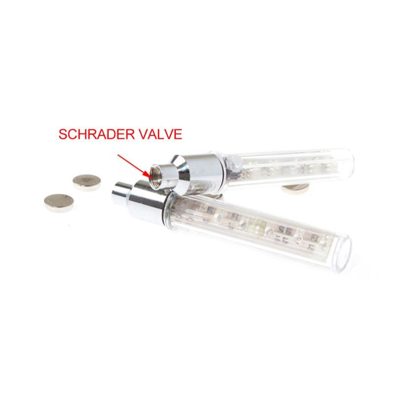 2Pcs Led Fiets Ventiel Licht Kleurrijke Knop Batterij Fiets Lamp Creatieve Praktische Fietsen Sportartikelen Fiets Accessoires