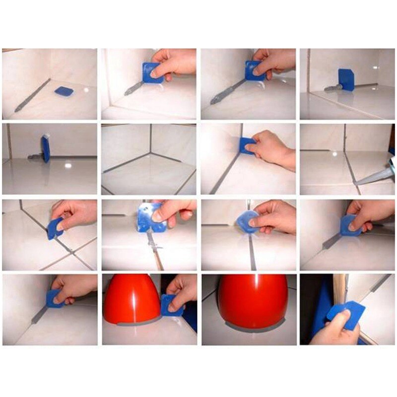 4 pcs Silicone Sealant Spreader Profile Applicator Tile Grout Tool Home Help