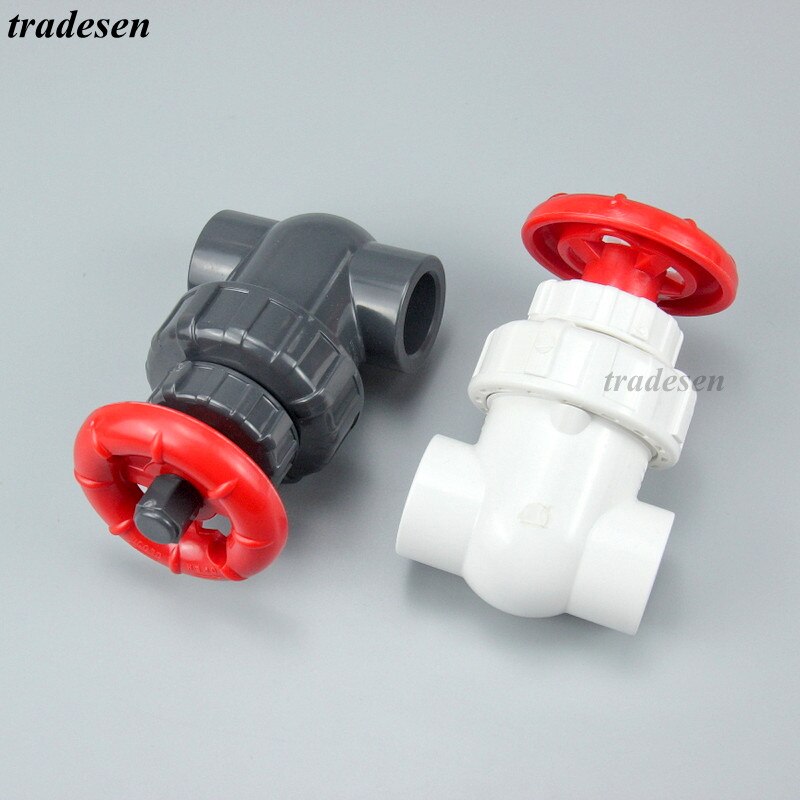 1pc 20~63mm PVC Gate Valve Precision Flow Control Sluice Switch Home Garden Irrigation Aquarium Fish Tank DIY UPVC Pipe Fittings