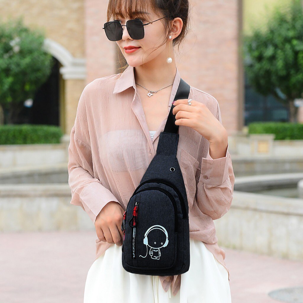 Bolso de pecho a la para mujer, bandolera multifuncional de cuero con rejilla para pecho, Bolso pequeño de hombro para deportes al aire libre # sw