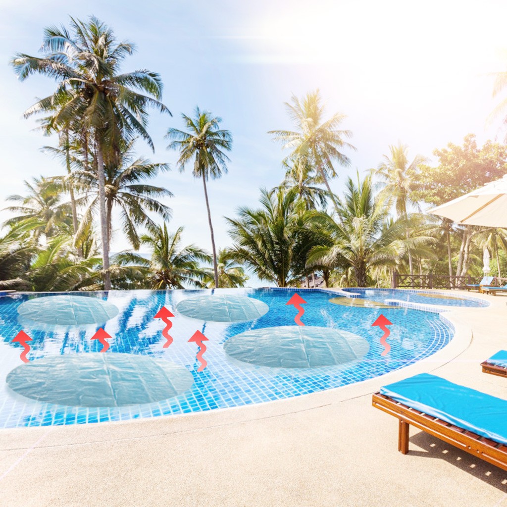 5/6/8/10ft Round Swimming Paddling Pool Cover Inflatable Round Swim Pool UV-resistant Waterproof Dustproof Cover with Rope