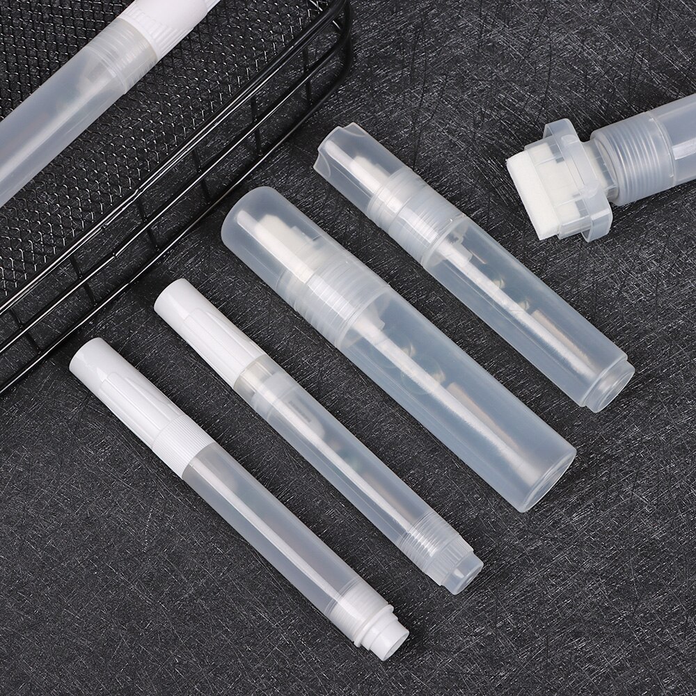 Plastic Refillable Empty Rod Ink Graffiti Pens Barrels Tube Transparent Repeatable Use Stationery Liquid Chalk Marker Accessory