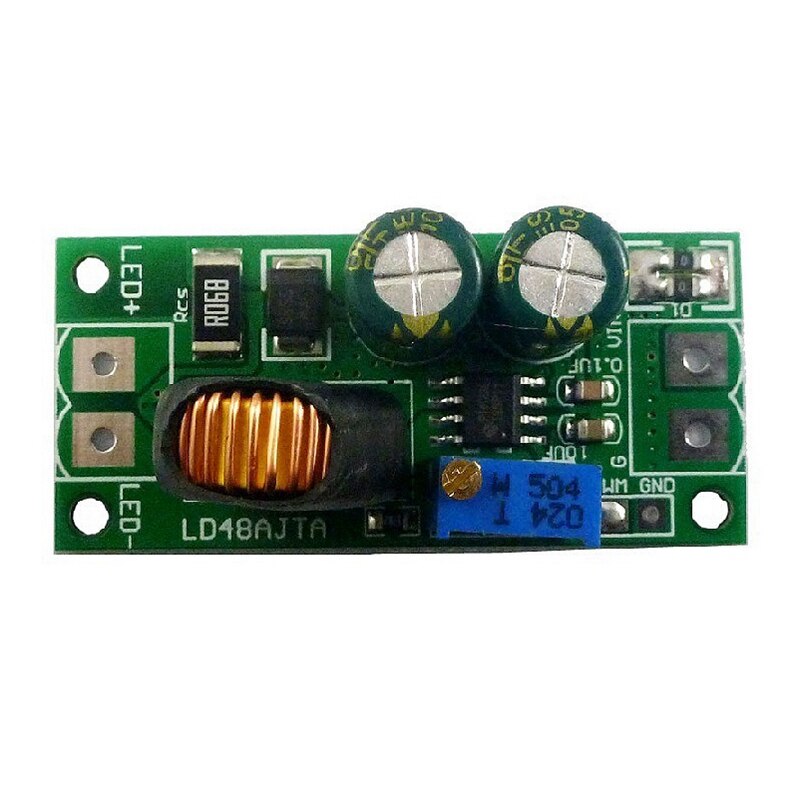 Ld48Ajta Dc8-50V Potentiometer Adjustable Pwm Led Driver Controller Dc-Dc Step-Down Constant Current Converter: Default Title