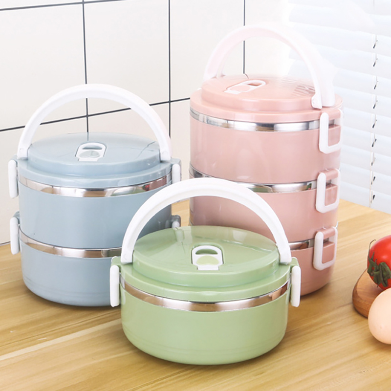 Protable Lunch Box Stainless Steel Bento Boxes Multilayer Lunch Box For Kid Office Workers Microwave Food Container Tableware