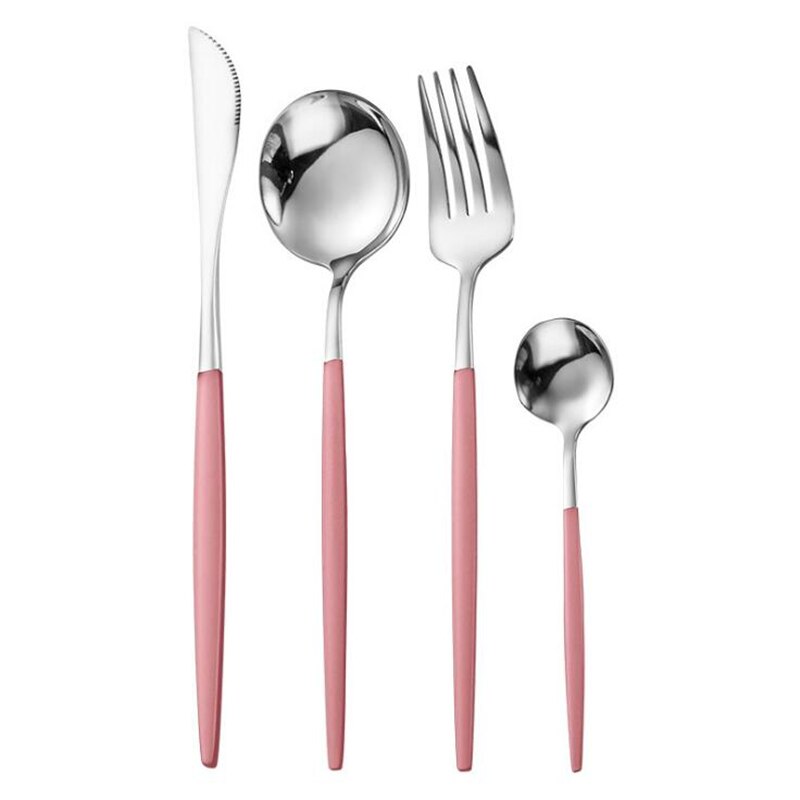 Ensemble de couverts en acier inoxydable ensemble de vaisselle couteau à Steak fourchette ensemble cuillère à café cuillère à café couverts vaisselle ensembles argenterie de cuisine