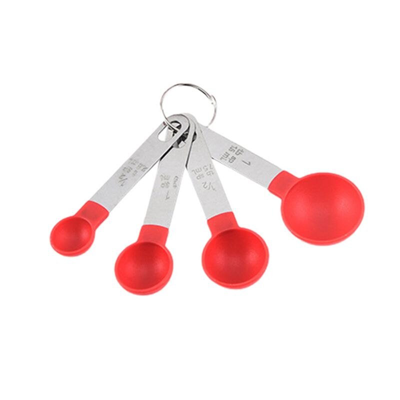 4Pcs/8pcs Multi Purpose Spoons Measuring Cup Baking Accessories Stainless Steel Plastic Handle Measure Tool Kitchen Gadgets #1: C