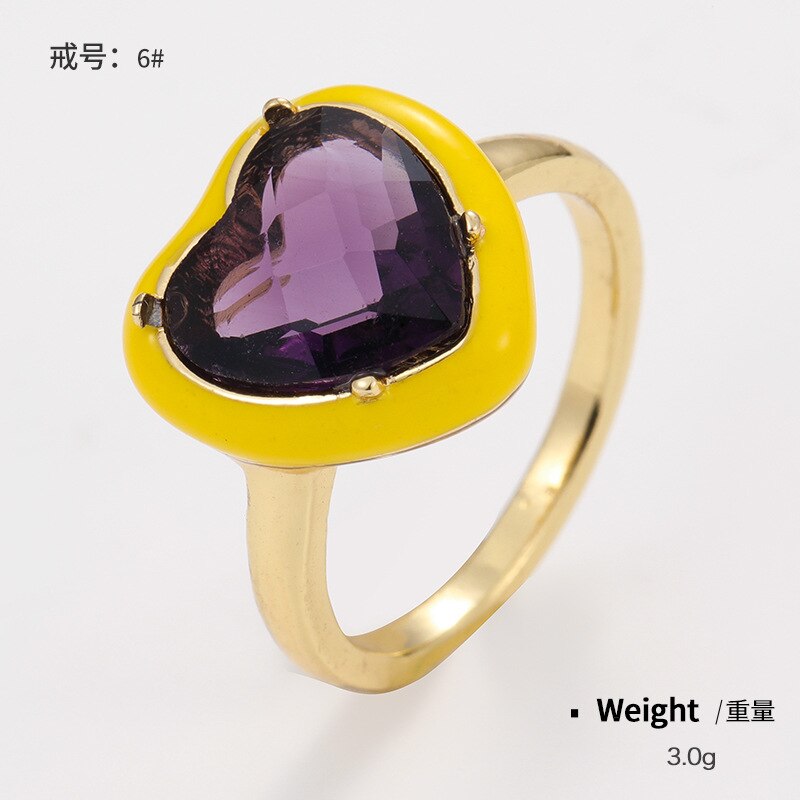 Onregelmatige Geometrische Vierkante Ronde Kleurrijke Crystal Rhinestone Zirkoon Druipend Olie Vinger Ring Voor Vrouwen Bruiloft Sieraden