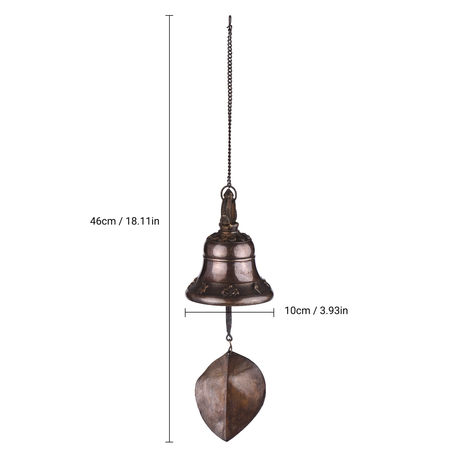 Wind Bell Vintage Stijl Opknoping Chime Metalen Wind Bell Met Opknoping Lus Voor Huis Tuin Yard Decor (6.5Cm/8Cm/10Cm Diameter): 10cm