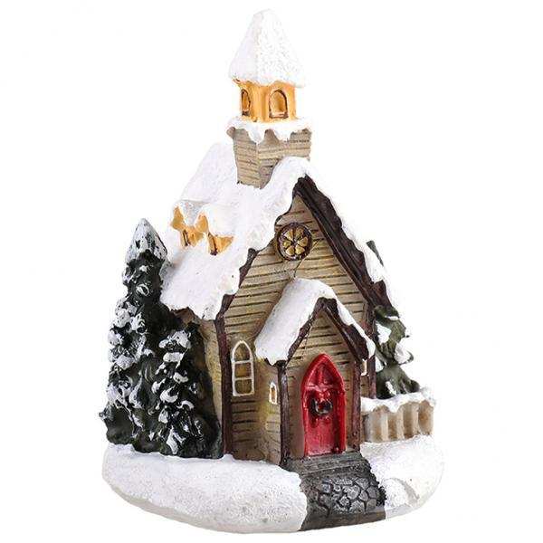 Hars Kerst Scène Dorp Huizen Stad Met Warm Wit Led... - Vicedeal