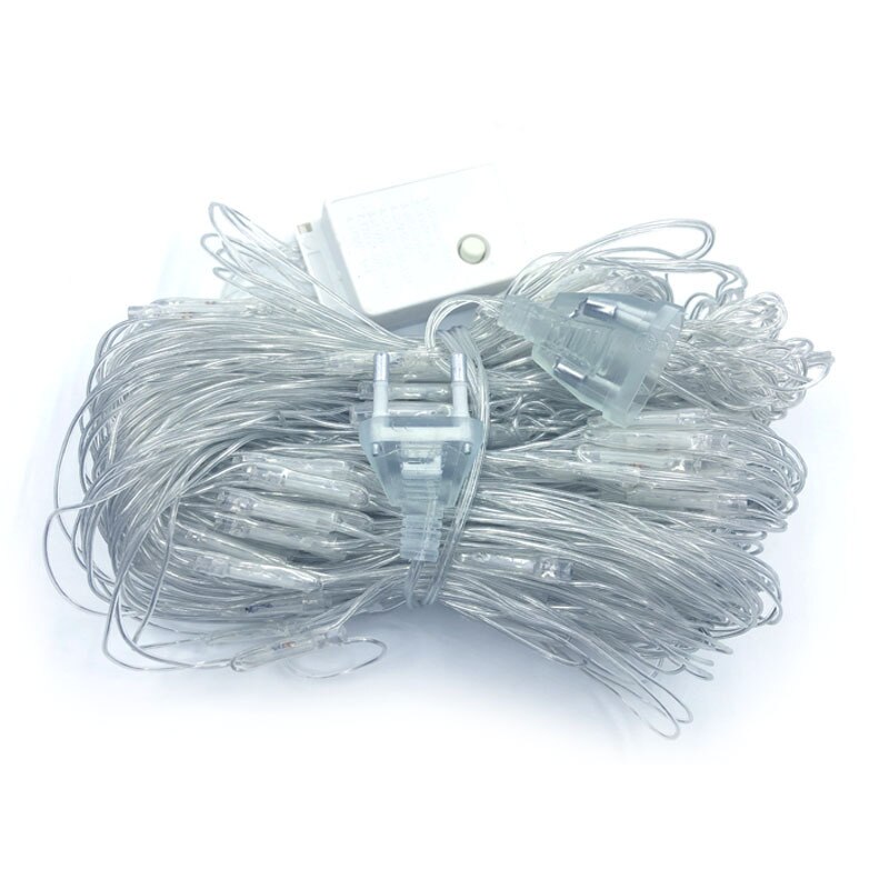 Tira de luces Led de malla con cola de pavo real para decoración de jardín, guirnalda de Hada para exteriores para boda, Navidad, Año , AC220V, 3M