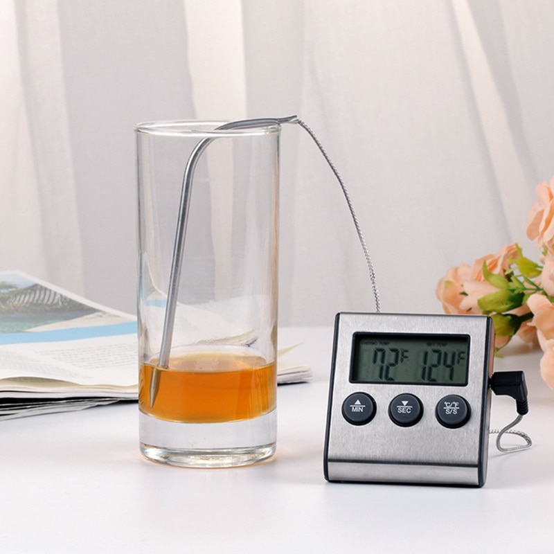 DIDIHOU, 1 ud., termómetro Digital de cocina para alimentos, horno de prueba y termómetro de carne, temporizador para barbacoa, parrilla, carne, comida, cocina
