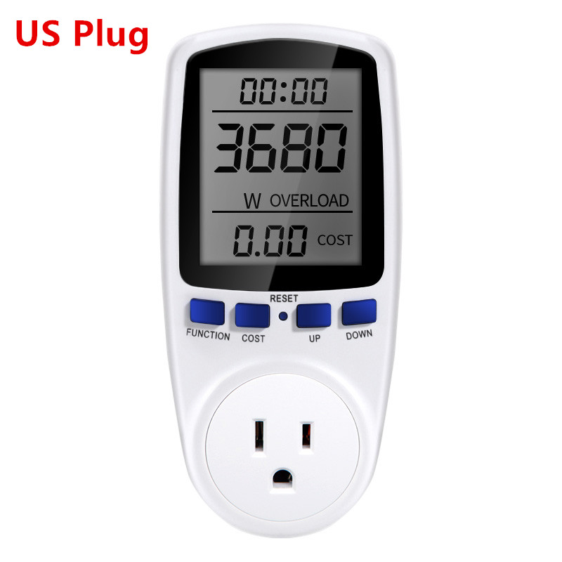 Power Meter Digital Wattmeter vu Meter Single Sockets Electricity Energy unit Meter Dynamometer Electric Consumption kwh Meter