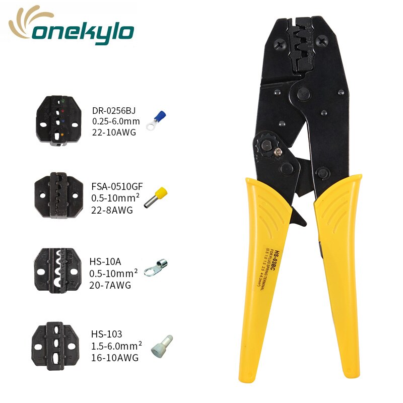 HS series hand crimping toolratchet crimping tool cable portable multi function folding pocket tool plier +jaw hs nippers: HS-03BC AND 4JAW