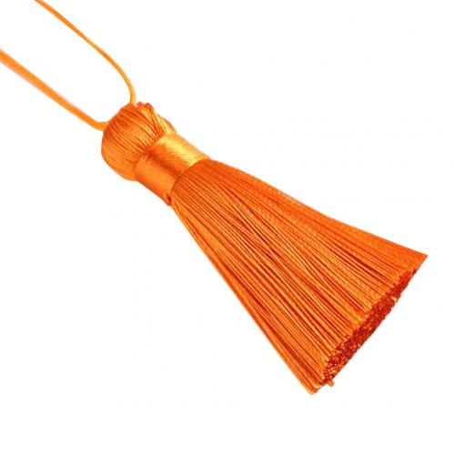 Mini Draad Stof Kwastje Fringe Kwasten Maken Fringe Trim Kwasten Naaien Accessoires Voor Sieraden Diy Hanger Armband Sleutel: Oranje