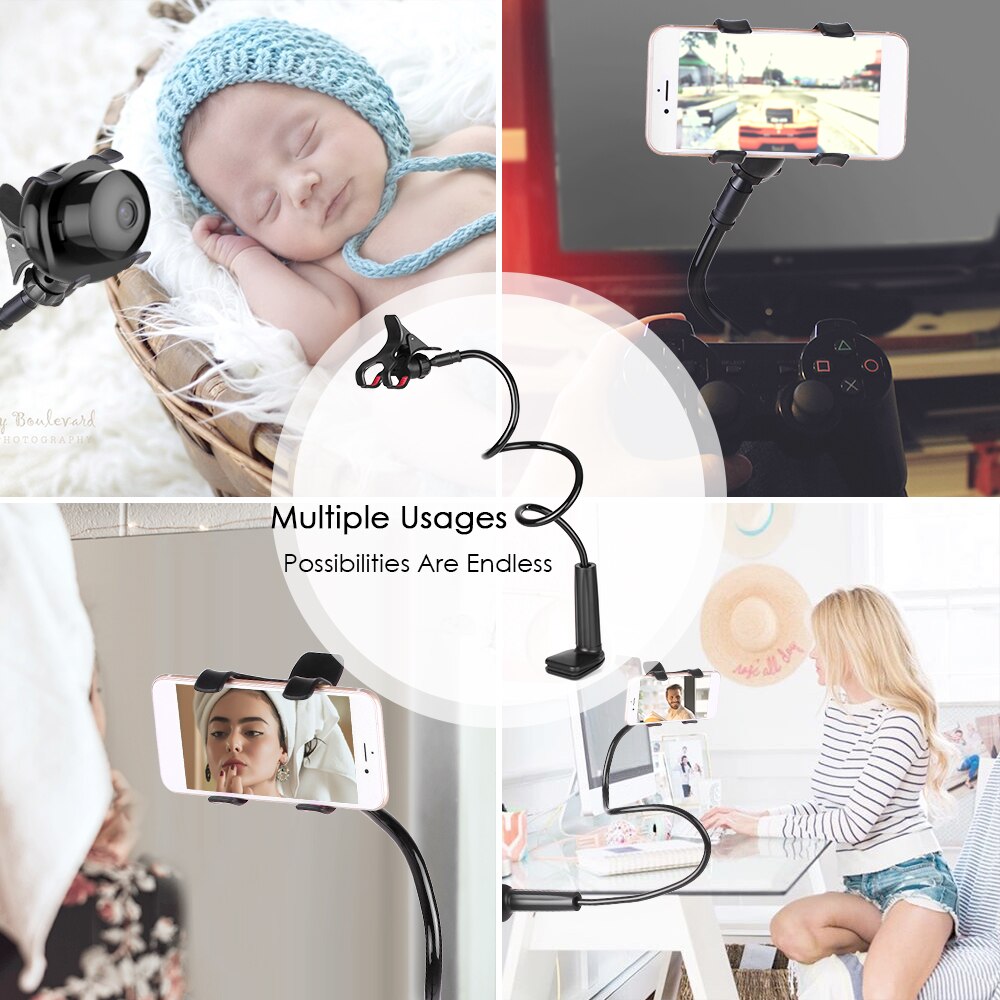 130cm Baby Monitor klammern Telefon Halterung Einstellbare Baby Monitor Halfter Schwanenhals Monitor Halfter flexibel 360 Drehung