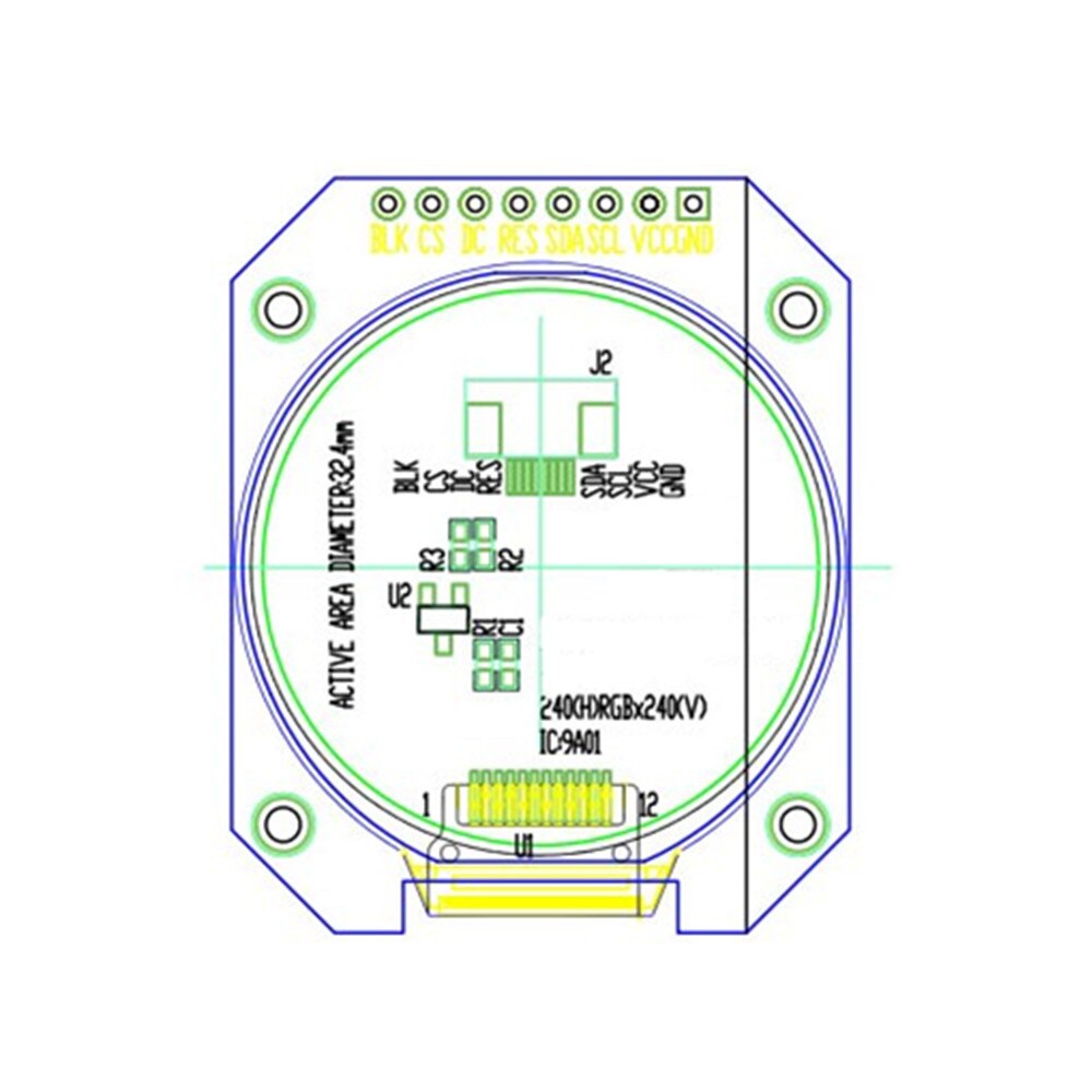 Taidacent 240x240 OLED GC9A01 SPI 1,3/1,28 Zoll Mikro Kleine Runde LED TFT LCD Anzeige Für Smartwatch digitale Uhr