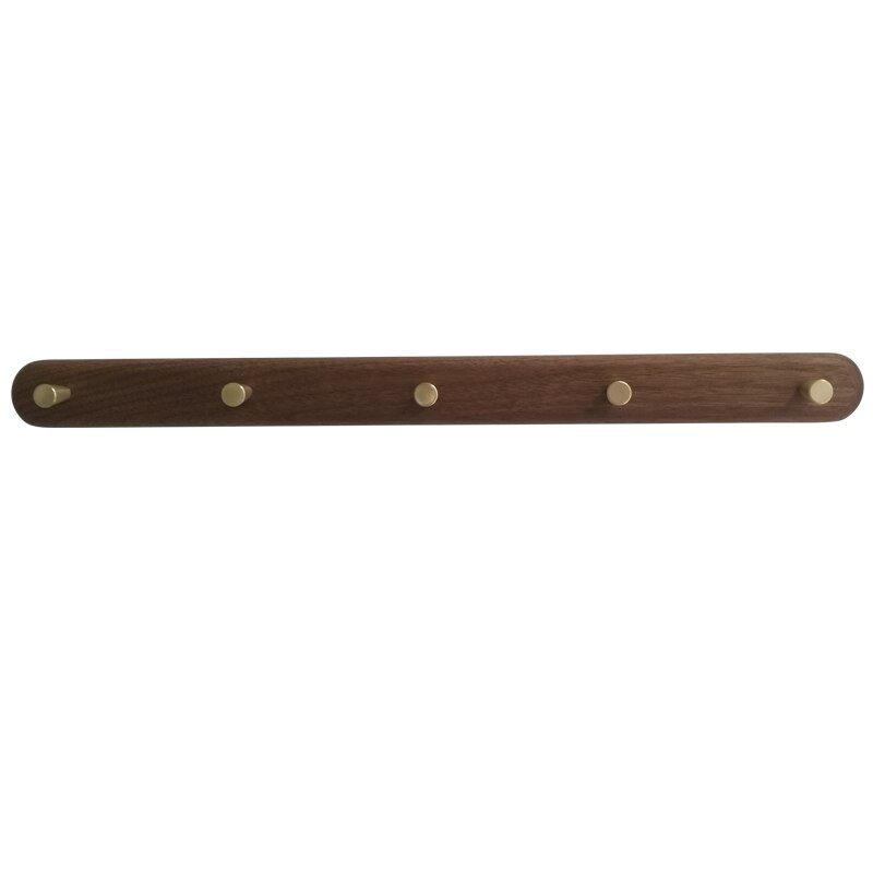 1 pièces nordique patère bois cintre tenture murale créative rangée crochet porche chambre en laiton porte arrière mur crochet: C 5 hook