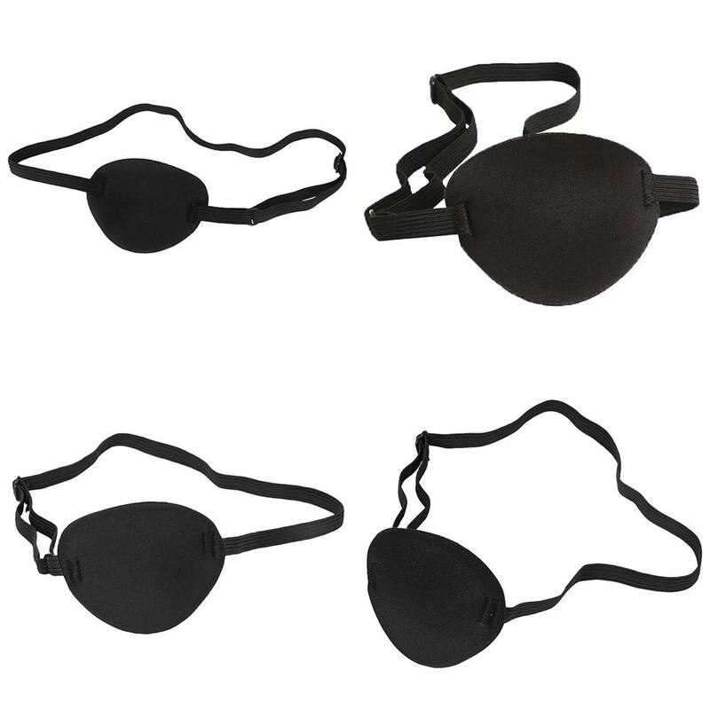 Eye Patch Zwart Single Eye Patch Wasbaar Verstelbare Medische Pirate Eye Concave Patch Patch Kostuum Cosplay L7S5