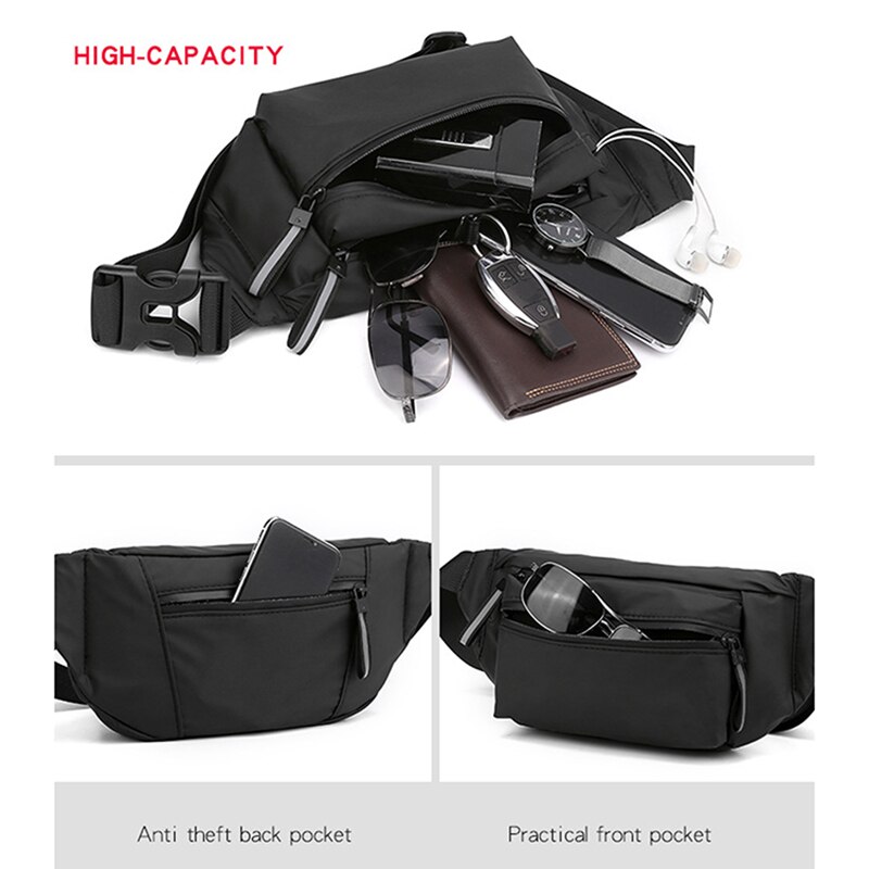 Taille Verpakking Zak Fanny Pack Voor Mannen &amp; Vrouwen Hip Bum Bag Met Verstelbare Riem En Oortelefoon Jack Voor Buitenshuis workout Reizen Pr