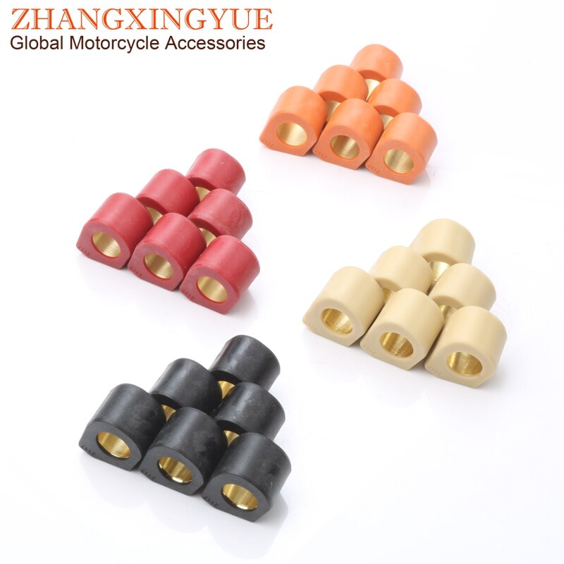 6pc rendimiento variador pesos para rodillos 9 gramos 11,5 gramos 13gram 14gram 21x17mm para Piaggio X7 X8 X9 200 MP3 Yourban 250 300 Xevo