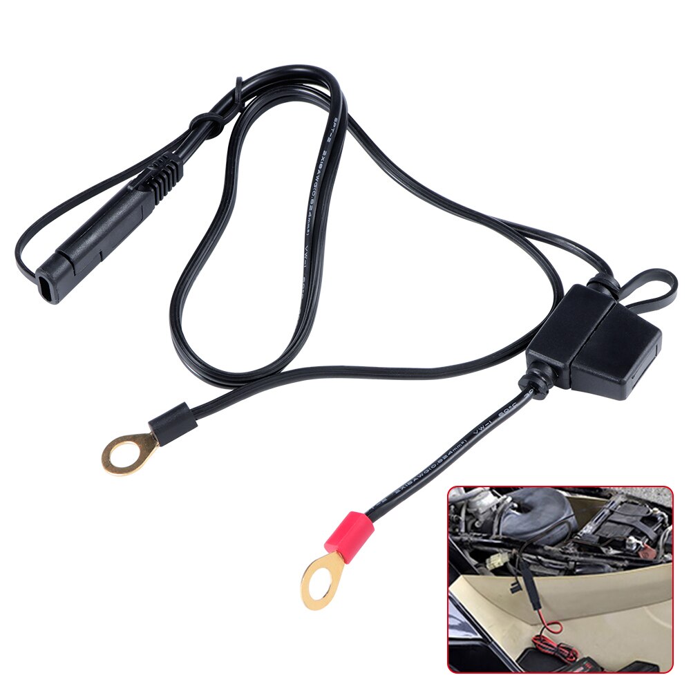 12V Motorcycle Battery Charger Cable Terminal To SAE Quick Disconnect Cable Motorcycle Battery Output Terminal Ring Connector
