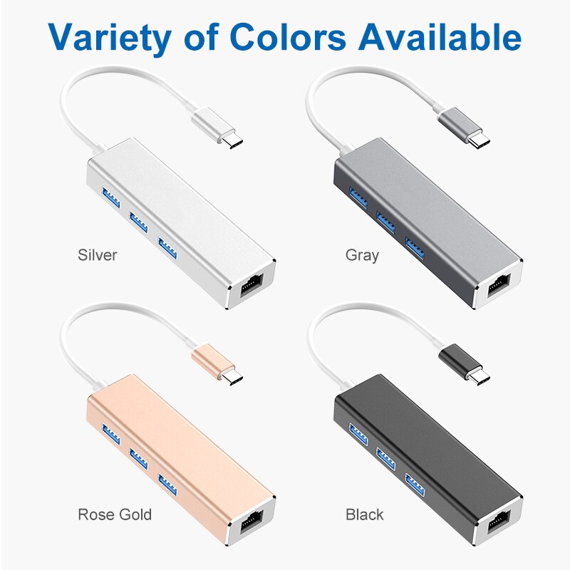 Hub usb 4 ports 4-en-1 hub usb type c hub station d'accueil