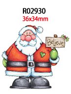 30pcs/lot Christmas Printed Resin Flatback DIY Decoration Crafts Accessories R0292 R0293 R0294: R02930