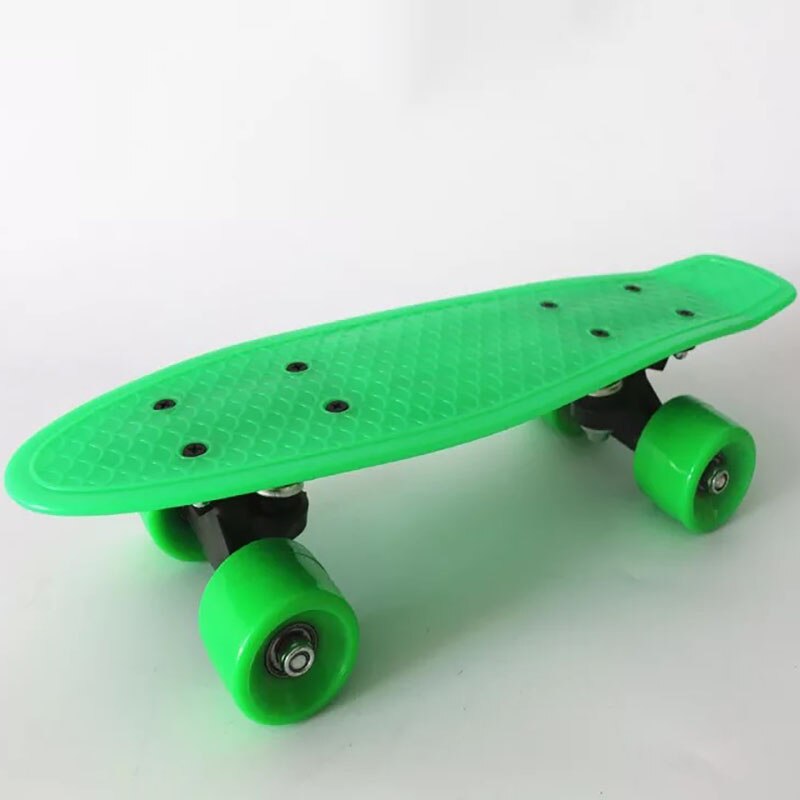 Mannen Vrouwen 22 ''Mini Penny Board Cruiser Skateboard Compleet Monteer Kinderen Volwassenen Plastic Vis Banaan Skate Board Speelgoed Scooter: Green