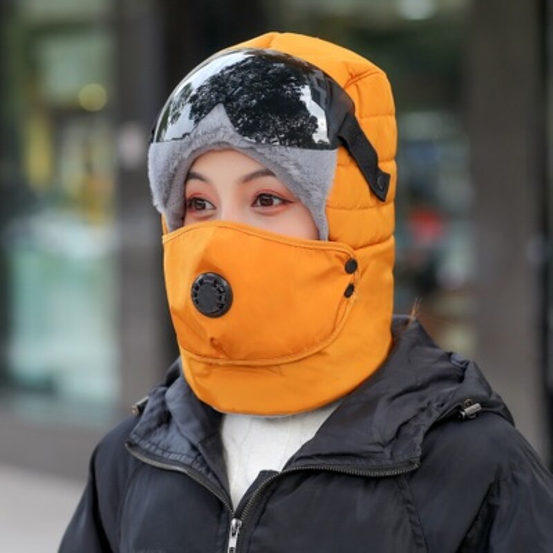 unisex Winter warm Neue Kappen Dicken Gläser Lei Feng Hüte Radfahren Winddicht Winter draussen Mittleren verändert Und Ältere Bomber hüte: 12