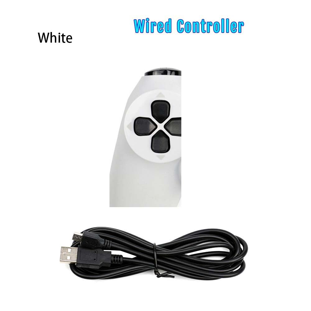 Wireless / Wired Controller For PS4 Bluetooth 4.0 DualShock Mando Gamepads ps4 Joystick: Wired white