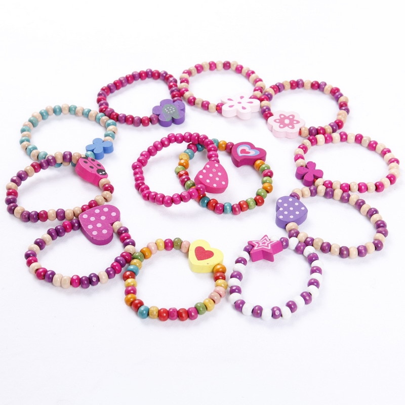 12 pcs GIRLS PRINCESS PARTY BAG FILLERS kids Bracelets favours Jewellery