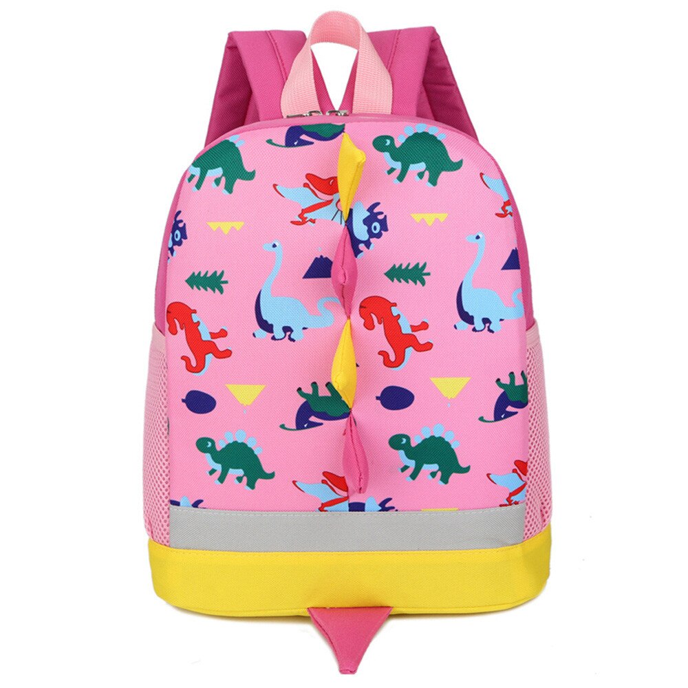 Cute School Backpack Anti-lost Kids Bag Cartoon Animal Dinosaur Children Backpacks for Kindergarten boys girls School Bags#40: PINK