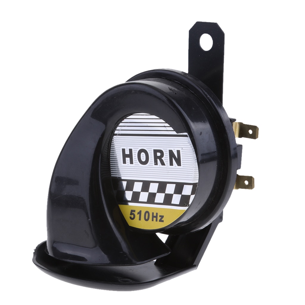 Car Motorcycle 130dB Loud Snail Air Horn Siren Waterproof 510hz 12V DC Black