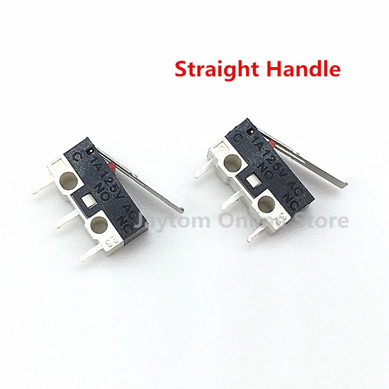 10 pcs Eindschakelaar Drukknop 1A 125 V AC Muis Switch 3 Pins Micro Schakelaar: Straight Handle