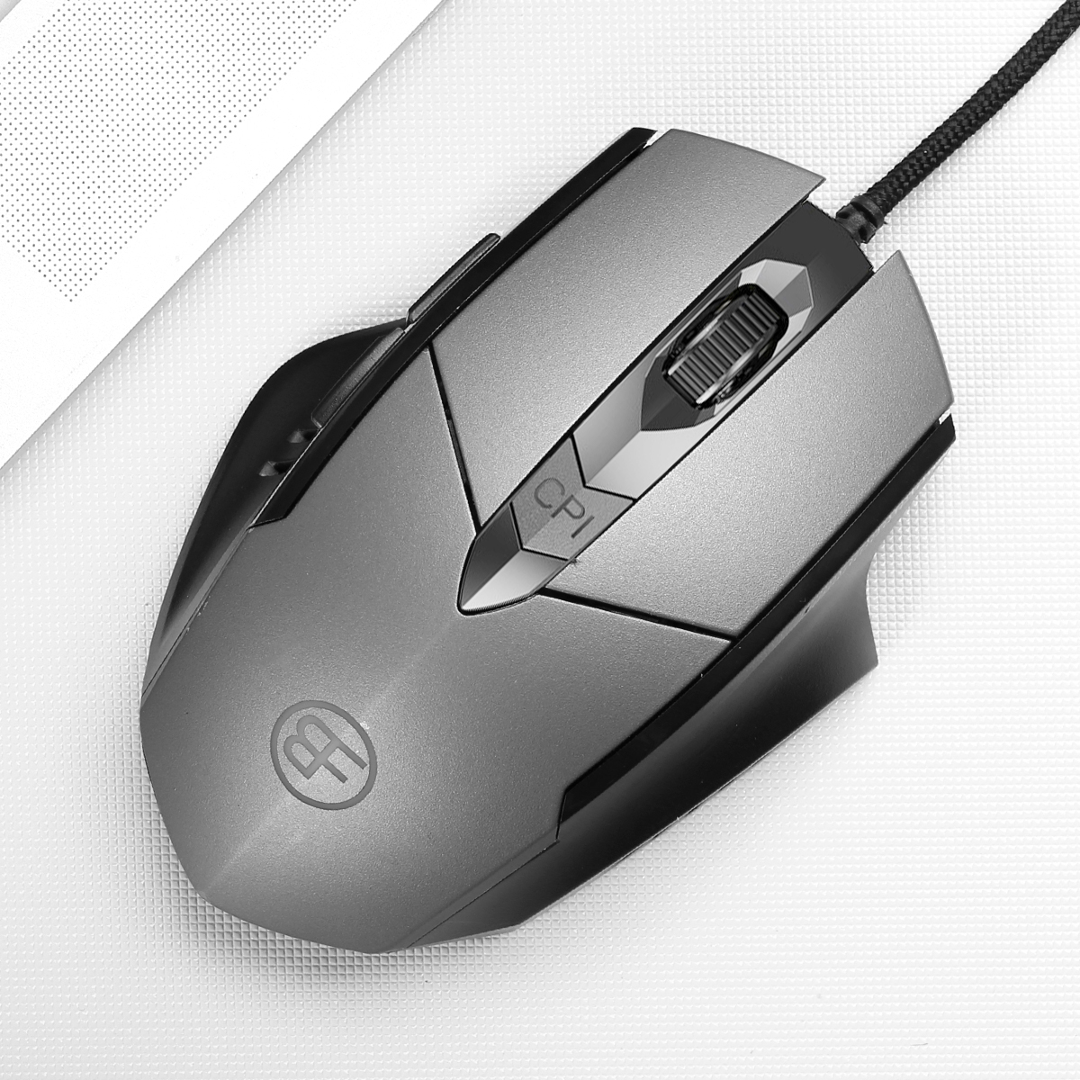 Bedrade gamingmuis 7200 DPI Computermuis met snoer en 6 knoppen Ergonomische muizen Kantoor- en gamemuis voor laptop PC Desktop: GRIJS