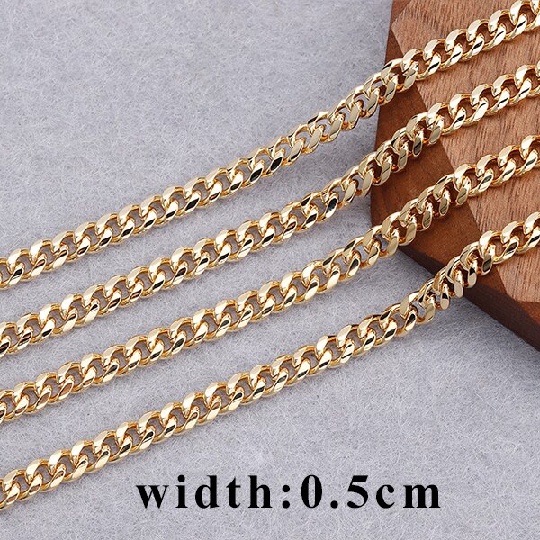 YEGUI C155, cadena diy, chapado en oro de 18 k, 0,3 micrones, metal de cobre, chapado en rodio, fabricación de joyas, collar de pulsera diy, 1 m/lote: Azul