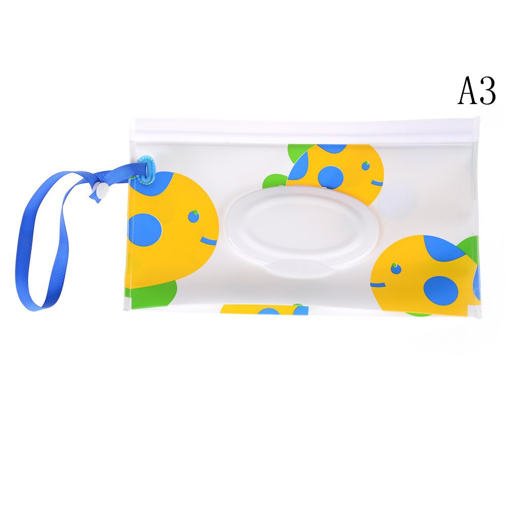 Milieuvriendelijke Natte Doekjes Tas Dragen Clutch En Schoon Doekjes Draagtas Clamshell Cosmetische Pouch Snap-Strap Doekjes container: 3