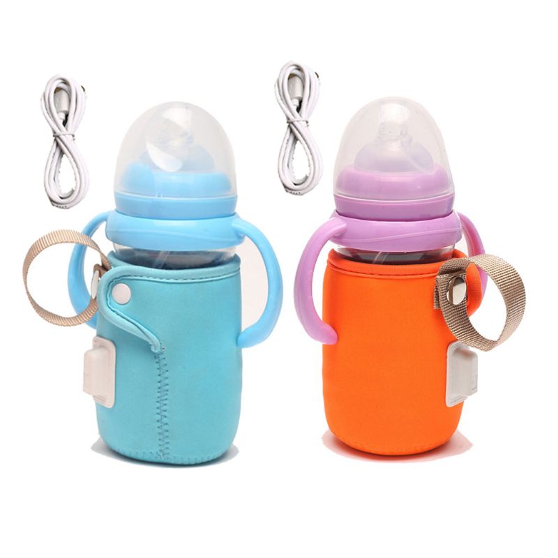 Usb Flessenwarmer Draagbare Melk Travel Cup Warmer Heater Baby Zuigfles Bag Storage Cover