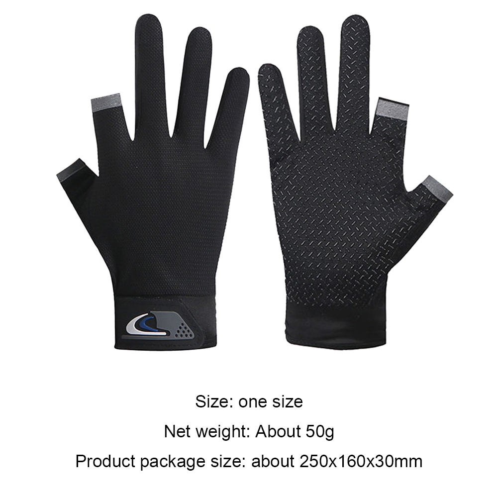 Gants de pêche d'hiver antidérapants pour hommes et femmes, 1 paire, 2 doigts coupés, sans doigts, respirants, pour Fitness Pesca