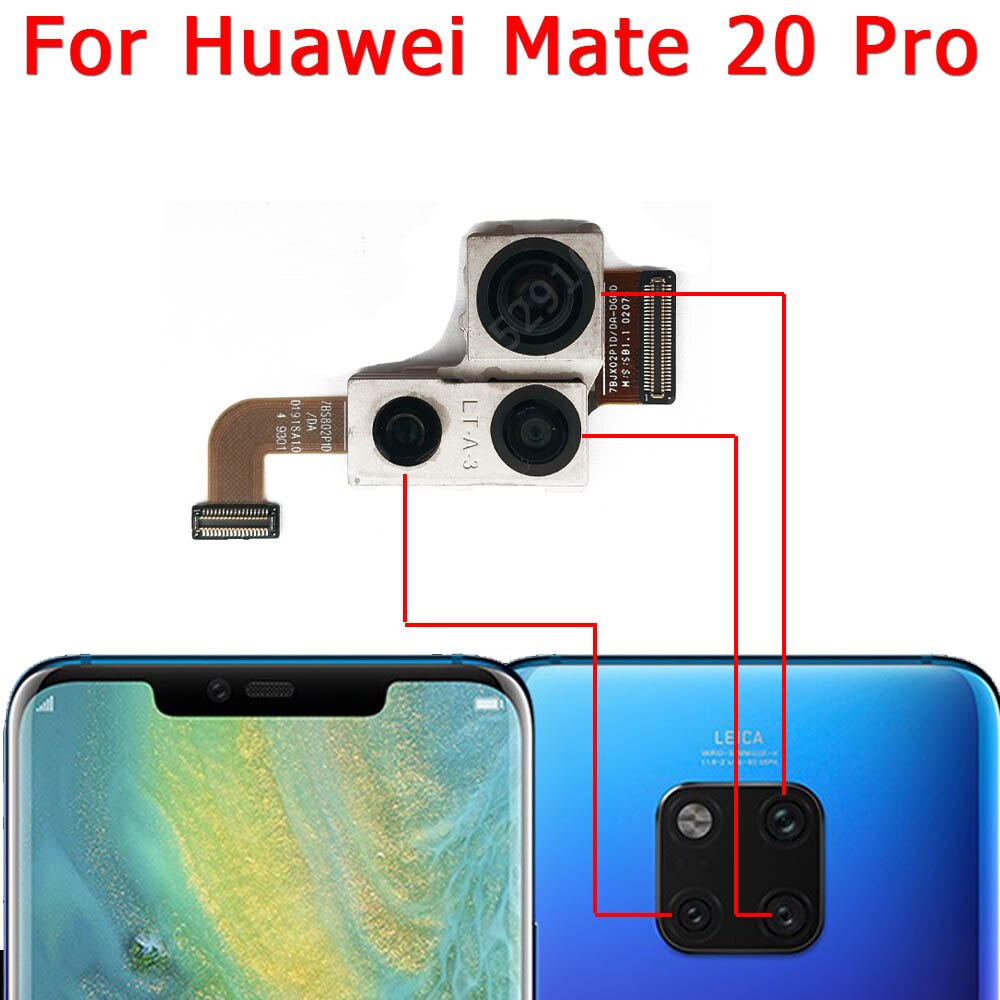 Original Rear Front Camera For Huawei Mate 20 Pro Mate20 Lite X 20X Facing Frontal Back Selfie Flex Camera Module Spare Parts: Mate20Pro Back