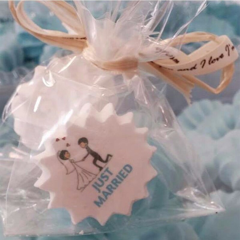 Mariage Aniversary juste marié sucre timbre transfert papier différent motif chocolat décoration feuille gâteau décoration outils