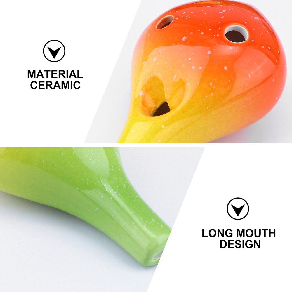 1 bouteille Style Ocarina Premium pratique grand 6 trous Ocarina Instrument de musique en céramique Ocarina pour débutants