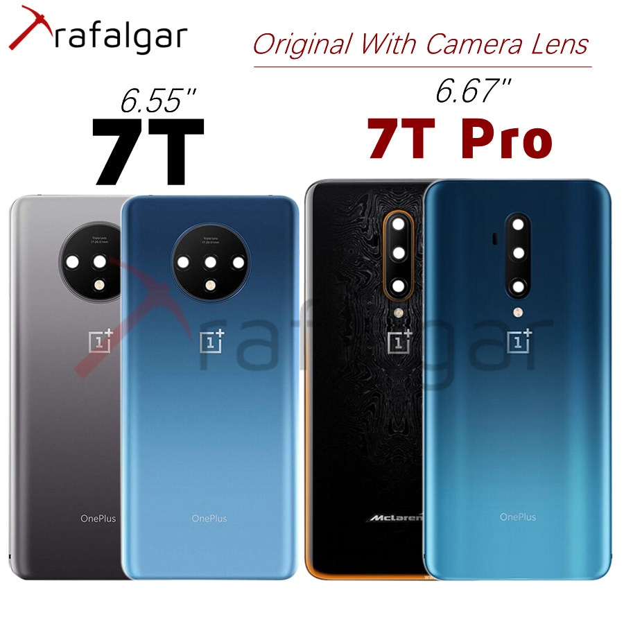 Originalt bagglascover oneplus 7 7t pro battericover one plus 7 t bagdørs cover oneplus 7t bagcover med kameralinse
