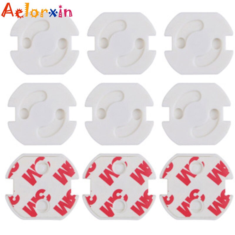 10Pcs/Lot Rotate Cover 2 Holes EU Standard Child Socket Cover Baby Safety Children Electric Protection Plastic Socket Baby Locks