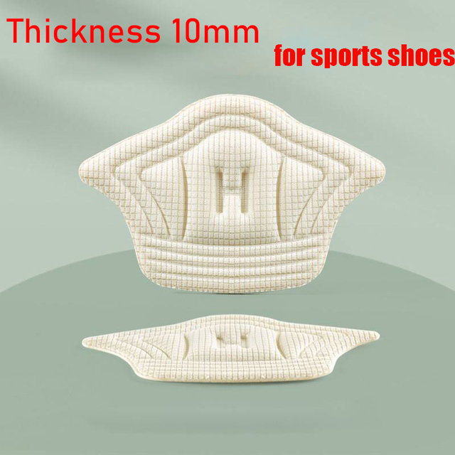 Brioche-almohadilla para zapatos de 2 piezas, almohadillas de cojín para el talón, plantillas antidesgaste ajustables para zapatos deportivos: Castaño
