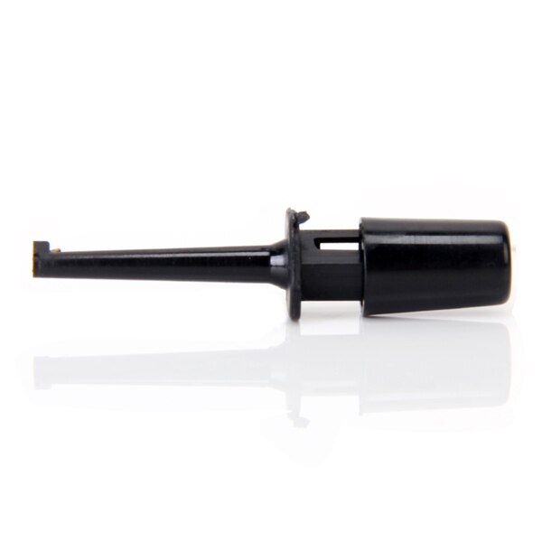 60Pcs Mini Test Hook Probe Lead Wire Cable Spring Clip Black for PCB SMD IC