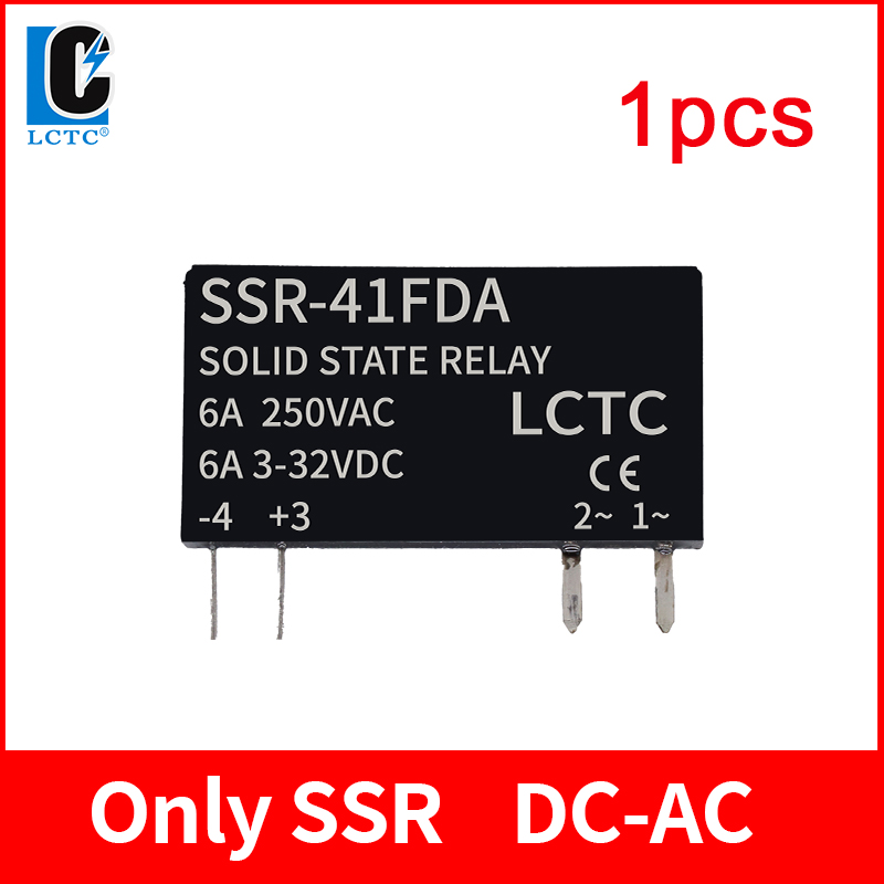 SSR Solid State Relays DC to DC Slim Relay Module 3-32VDC 6A Mini Relay Non-contact DIN Rail Relay SSR-41FDD: L